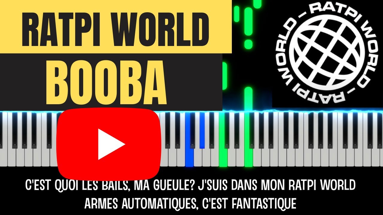 BOOBA - RATPI WORLD (Piano Tutoriel Instrumental avec paroles)