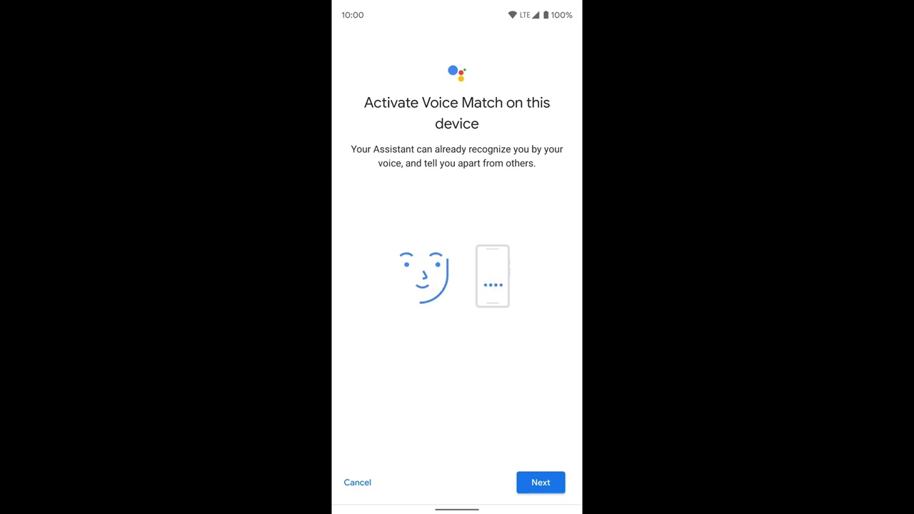 Home app: Voice match setup