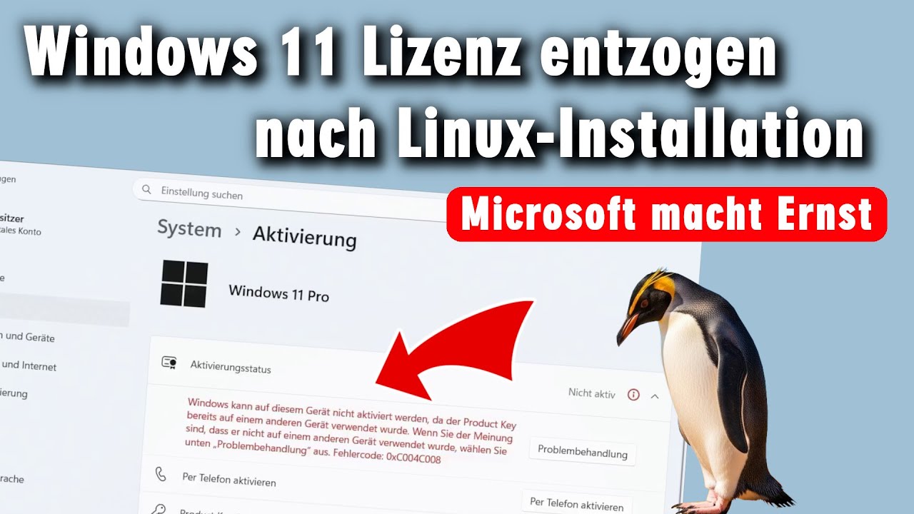 Windows 11 Lizenz und Aktivierung WEG nach Linux Installation – Mint Cachy Zorin MS PopOS
