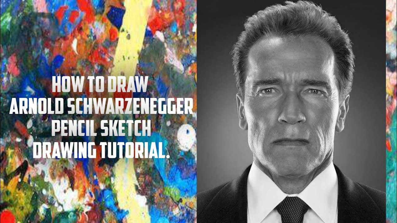 How to draw Arnold Schwarzenegger Pencil sketch Drawing tutorial.