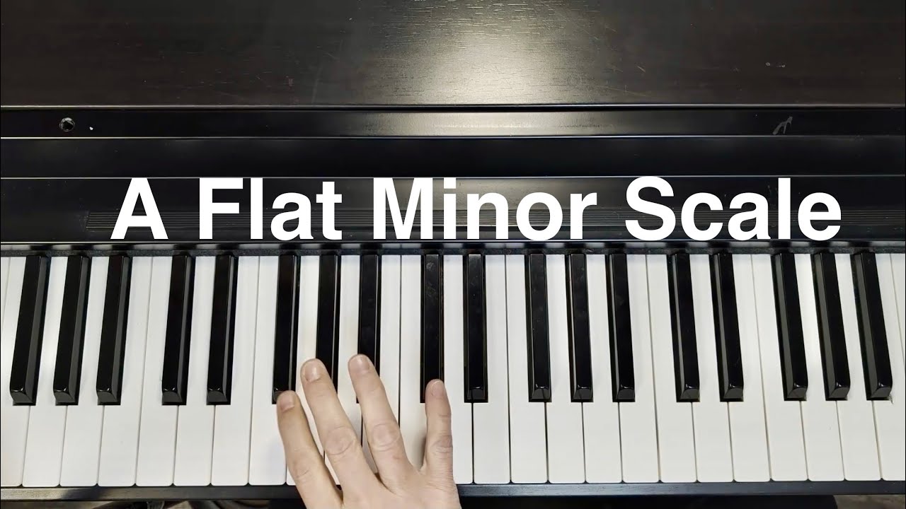 A Flat Minor Scale Piano Natural Harmonic Melodic