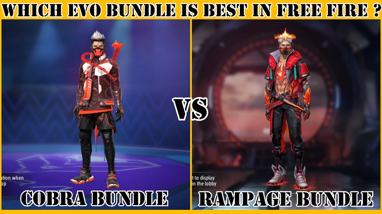 Cobra Bundle VS Rampage Bundle || Which Evo Bundle Is Best In Free Fire 🔥#freefire