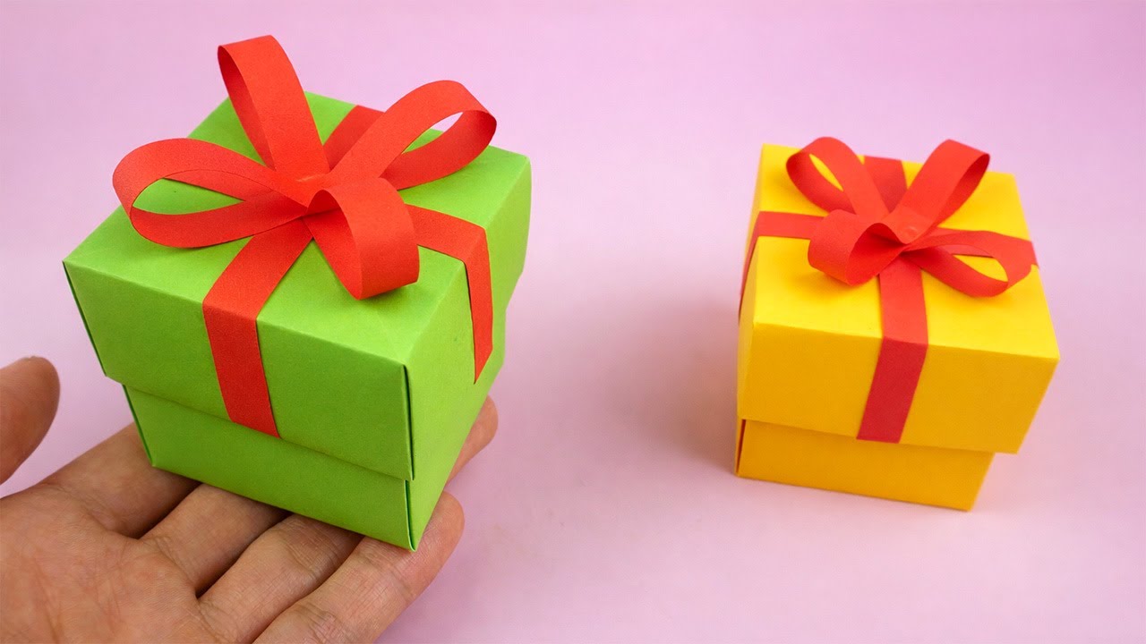 【クリスマス 折り紙】 簡単 可愛い ギフトボックス 折り方 / 折り紙 ギフトボックス