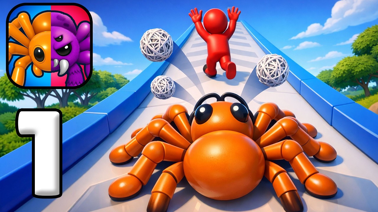 🕷️ Spider Evolution 3D Gameplay 🧬 Satisfying Evolution Runner Levels 1–8 (Android & iOS)