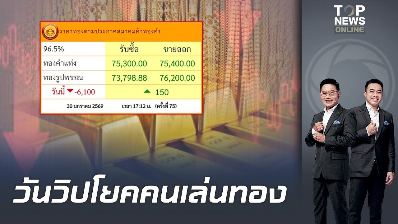 ทองร่วงหนัก สร้างประวัติศาสตร์ เหตุเทขายทำกำไรทั่วโลก วันเดียวทองไทยร่วงยับ 6,100 บาท