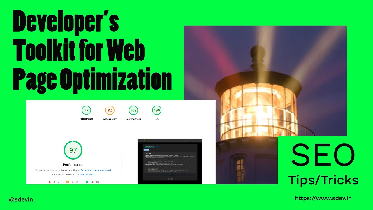 Run Lighthouse Audits and Improve Your Web Page Scores - தமிழ்(Tamil) @sdev_in