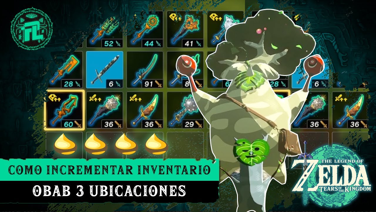 GUIA C&oacute;mo aumentar el inventario y encontrar a Obab, costo de expansi&oacute;n en Zelda Tears of Kingdom