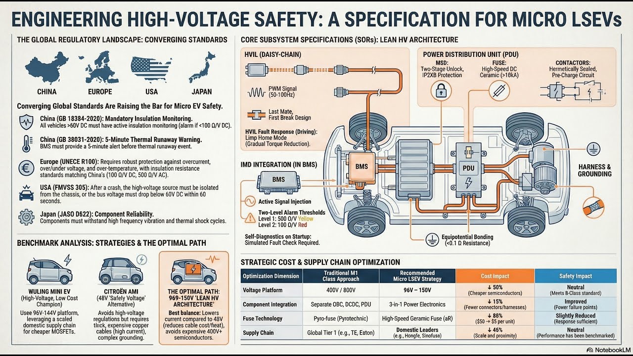 Micro EV / LSEV _ High-Voltage Safety (covering HVIL, IMD, MSD, Fuse, Contactor, HV Wiring Harness )