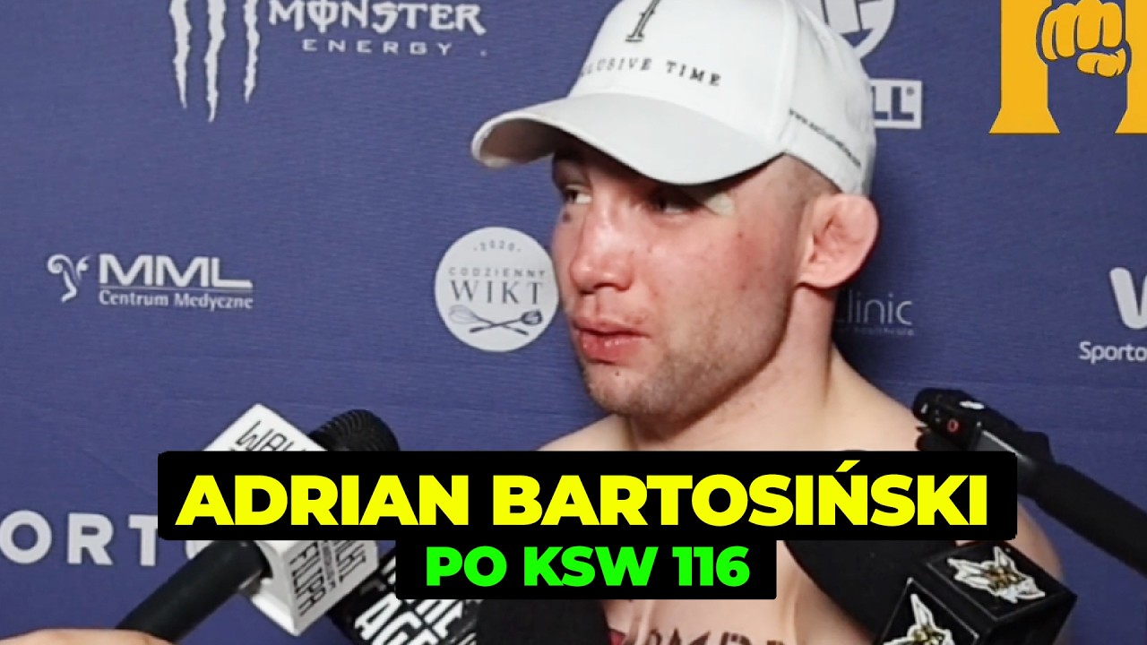 ADRIAN BARTOSIŃSKI NA GORĄCO PO OBRONIE PASA NA XTB KSW 116