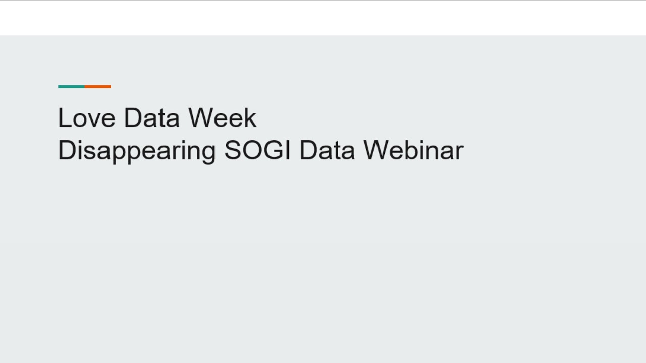 Disappearing Data: Monitoring Federal SOGI Data Losses and Advancing Accountability
