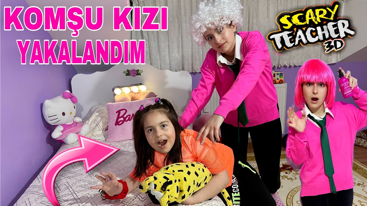 EYVAH SCARY TEACHER SAÇI PEMBE OLMUŞ ÇILDIRDI PRENSES HİRANUR ZEYNEP 