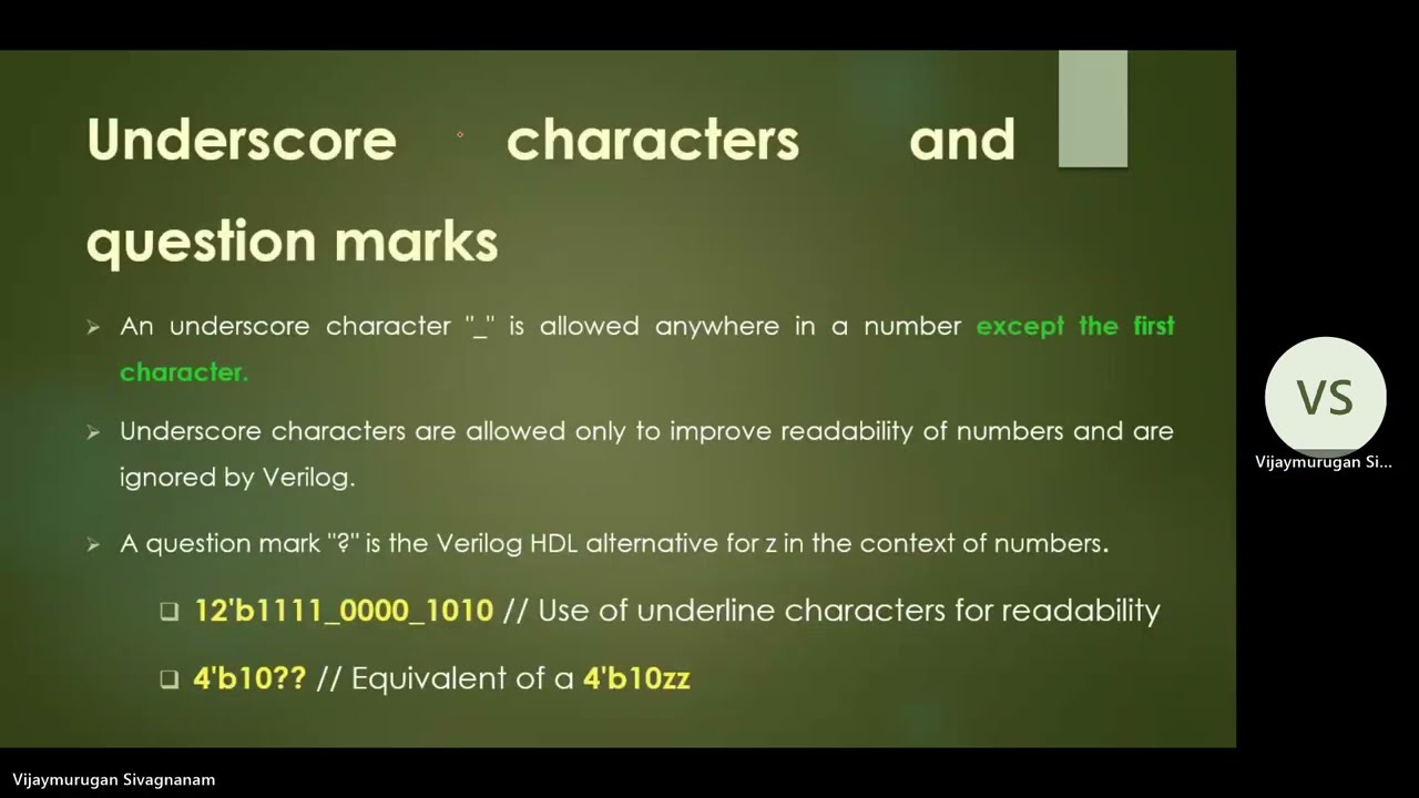 Verilog Tutorial: Identifier, Keywords, Number Format & Escaped Names || Learn Thought