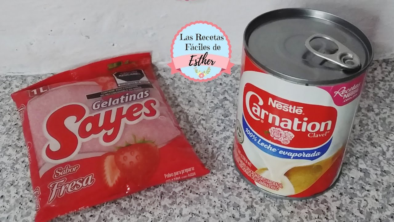 Gelatina espumosa con 2 ingredientes🍓