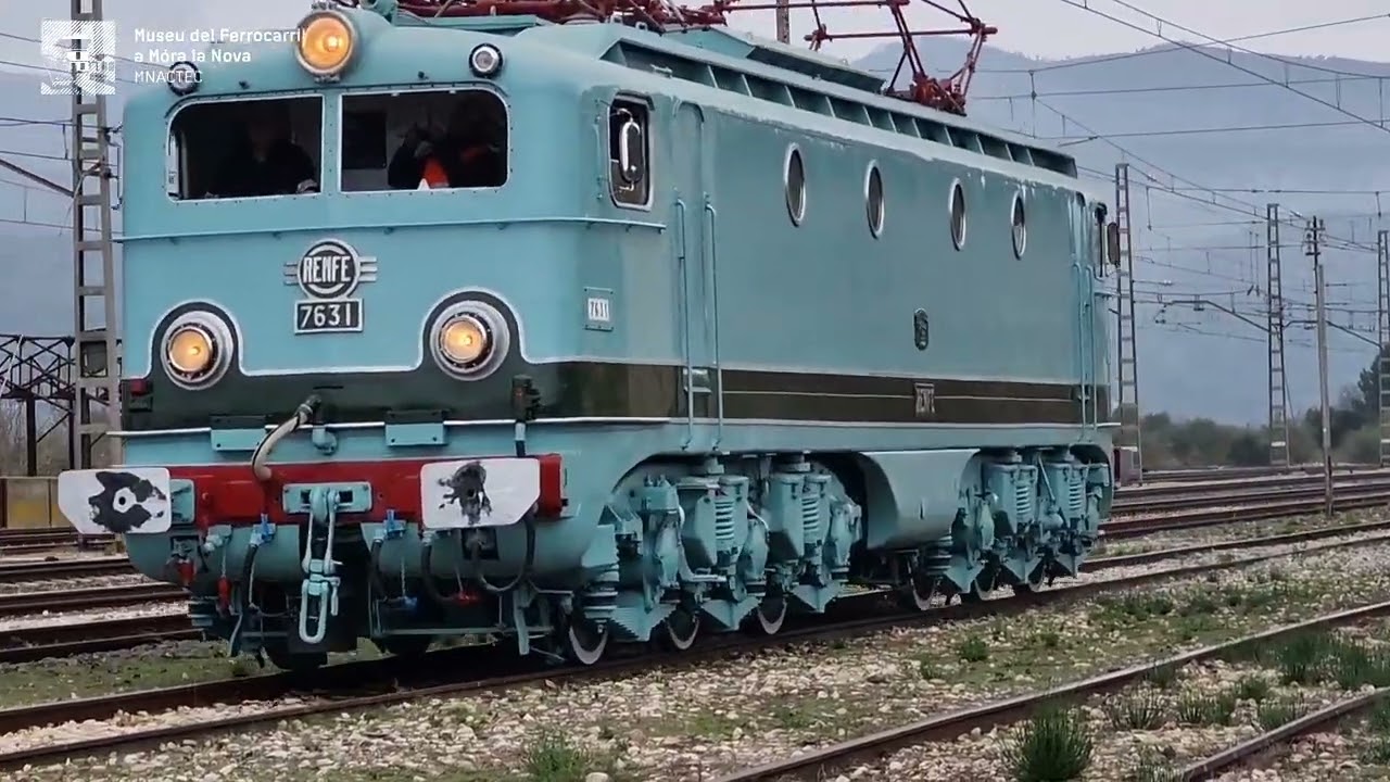 Pruebas de tracción de la Locomotora 7631.