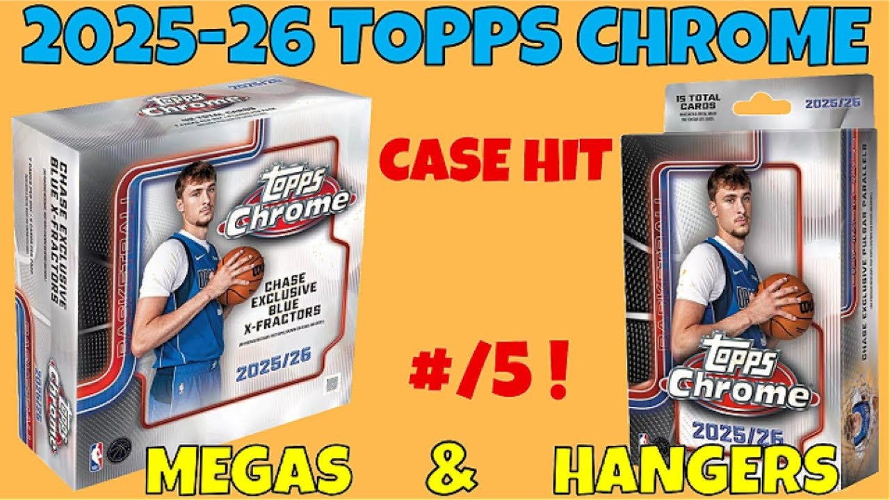 Topps Chrome Basketball 5 on 5. 2025-26 Topps Chrome Megas & Hangers.