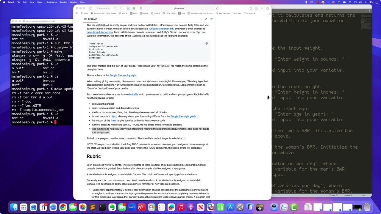CPSC 120 Makefile Separate Compilation