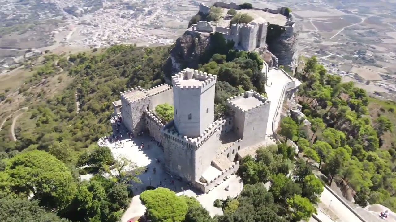 Erice, Sicily, Drone 4K