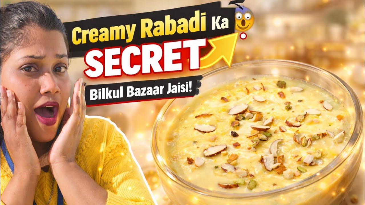 #Creamy Rabadi Ka SECRET 🤫 | Bazaar Jaisi Rabri Ghar Par!#IndianDessert #SweetRecipe #foode_vlog_93 