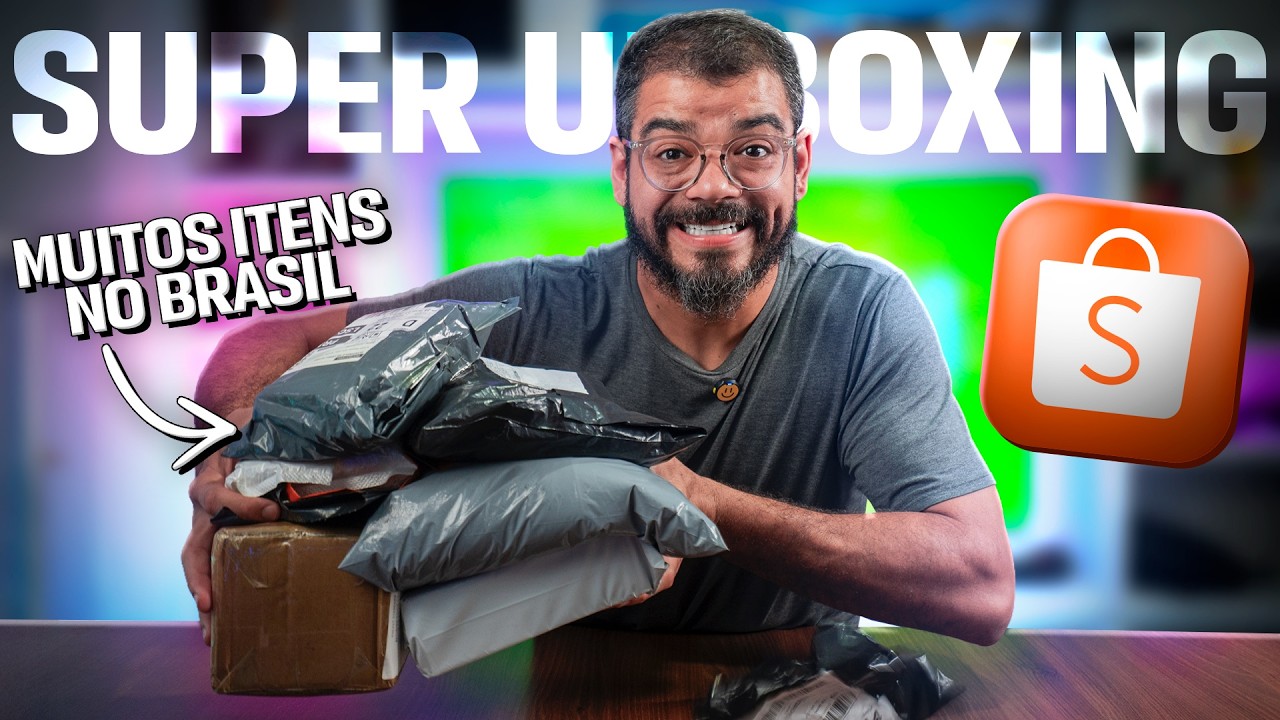 SUPER UNBOXING DA SHOPEE! COMPREI PRODUTOS BARATOS QUE ME SURPREENDERAM