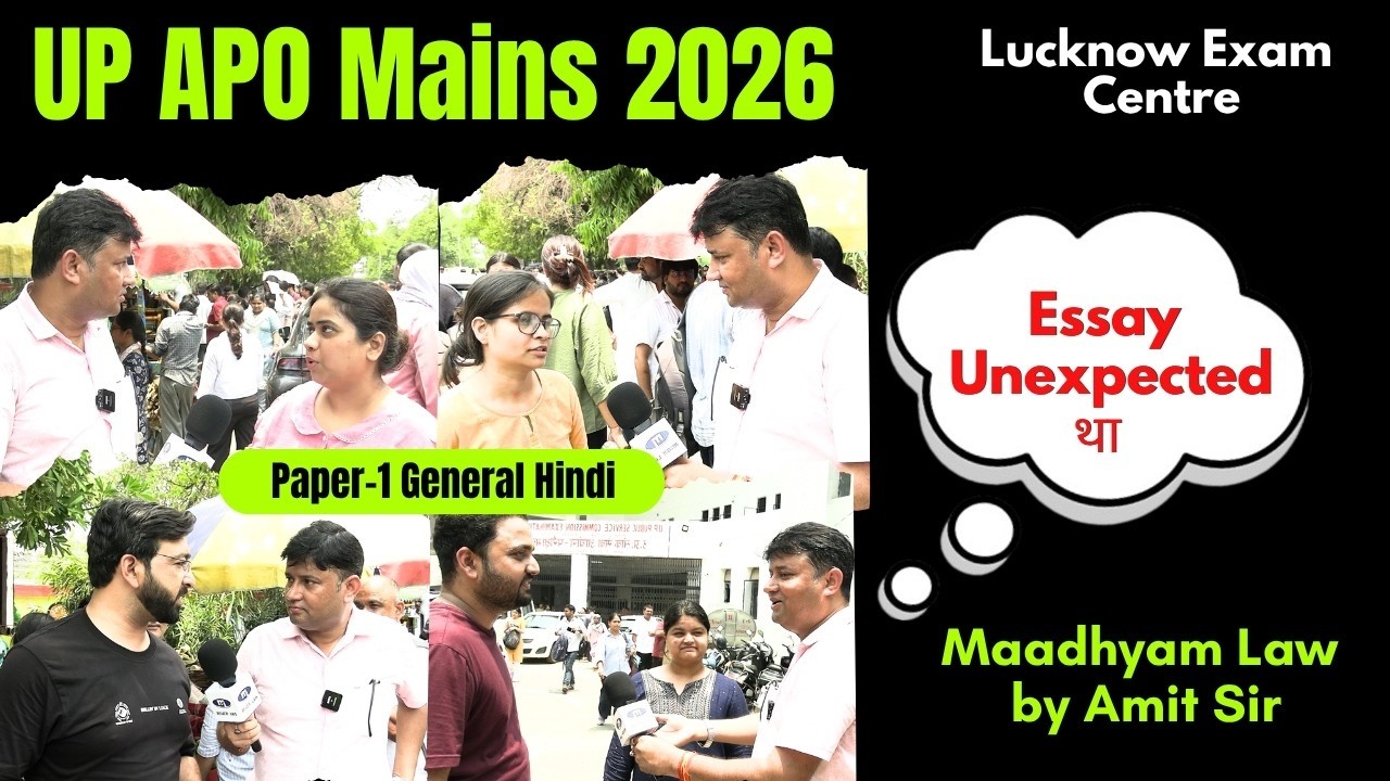 UP APO Mains 2026 Paper-1 Analysis | Did the Essay Surprise You? | Real Student Reactions | Luckn...
