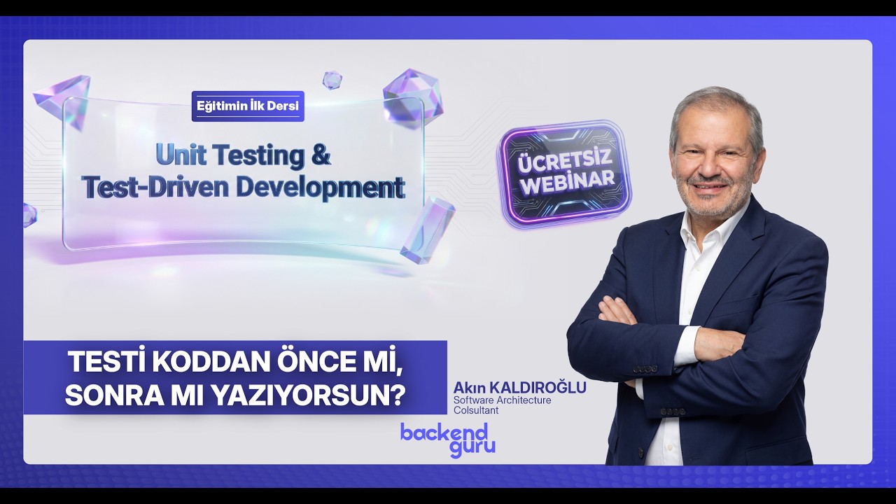 Unit Testing & TDD: Güvenli Refactor, Hızlı Teslimat | Canlı | Akın Kaldıroğlu