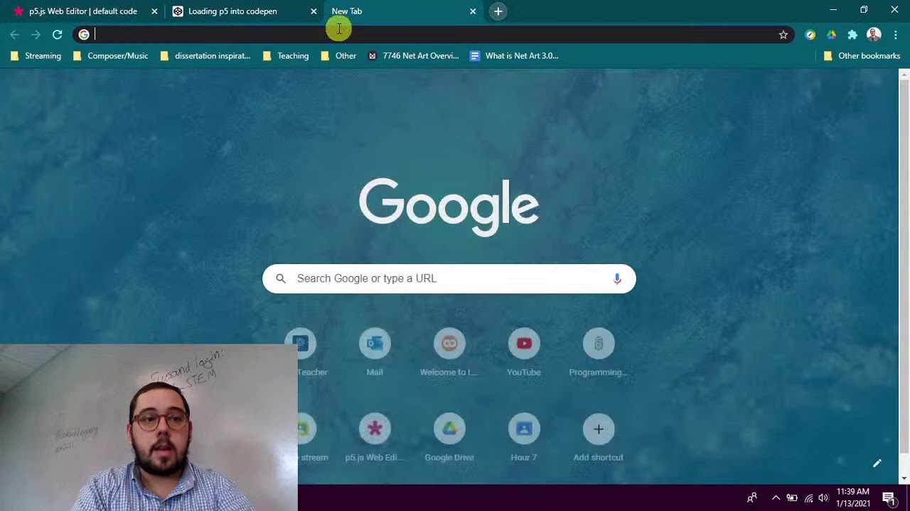 Using p5 inside of codepen.io