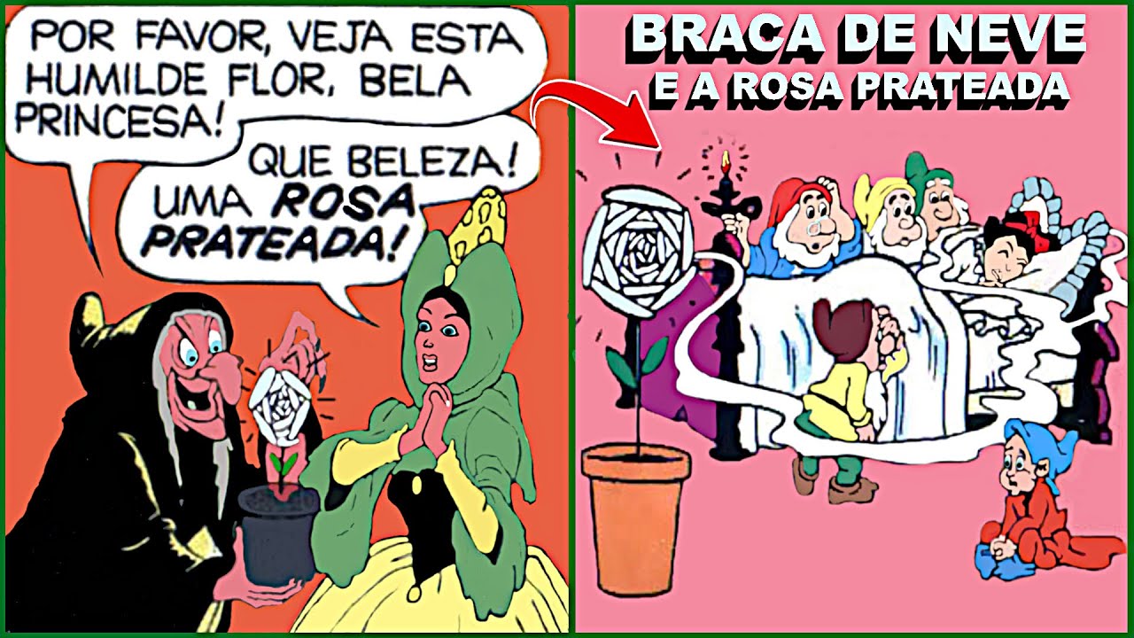 BRANCA DE NEVE E A ROSA PRATEADA (1970) Gibi Da Disney |Quadrinhos Disney | Os Sete Anões