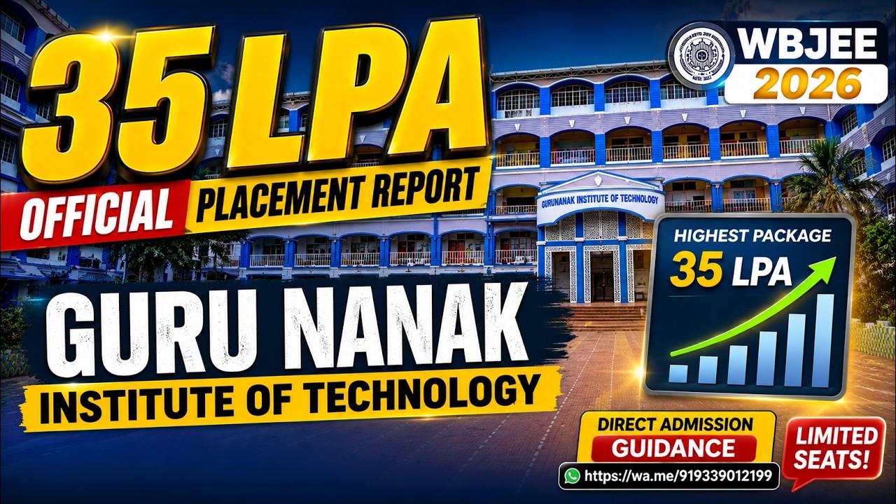 GURU NANAK INSTITUTE OF TECHNOLOGY (GNIT) PLACEMENTS 2026 🚨WBJEE 2026 | OFFICIAL PLACEMENT DATA
