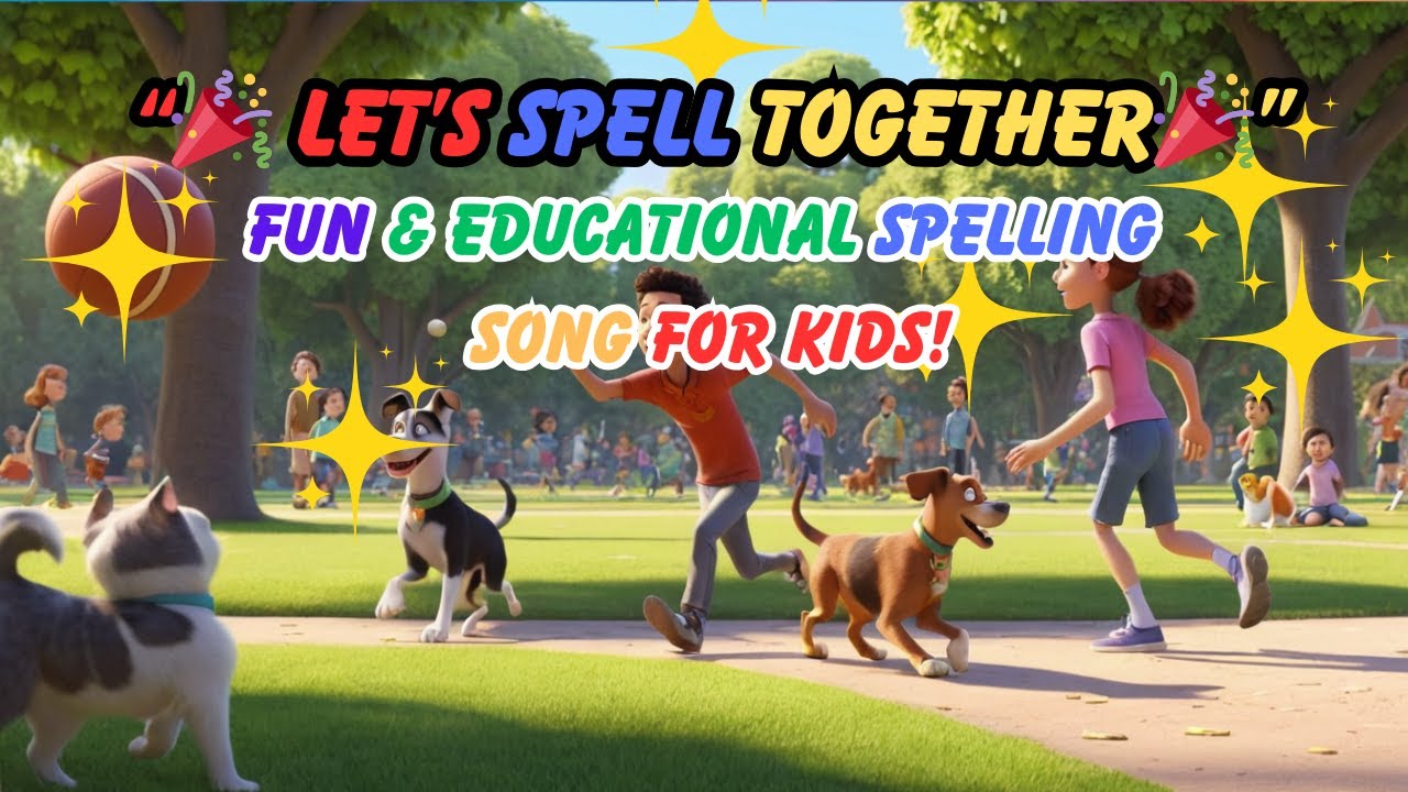 Let's Learn to Spell (Cat,Dog,Hat,Sun) | Educational Song for Kids