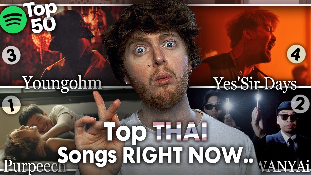 Reacting to the Thai Music Charts! (Spotify TOP 50 - Thailand)