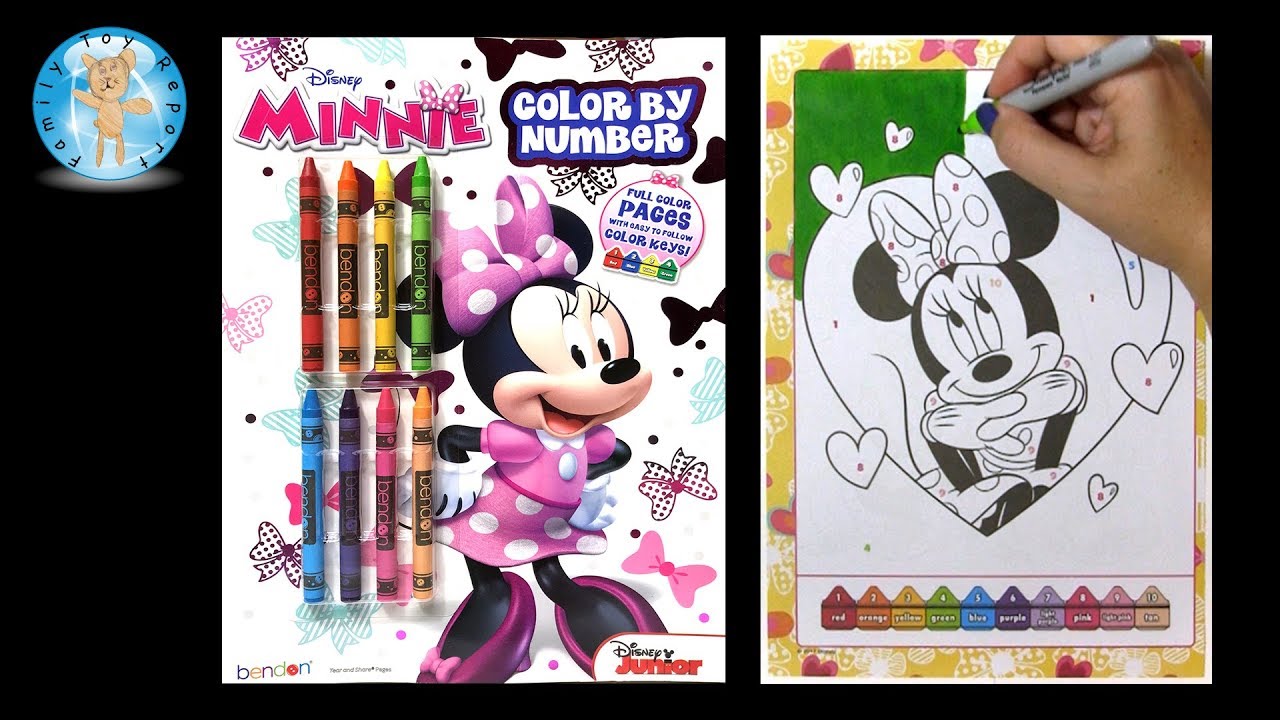 Disney Minnie Mouse Color by Number Coloring Book -- Family Toy Report