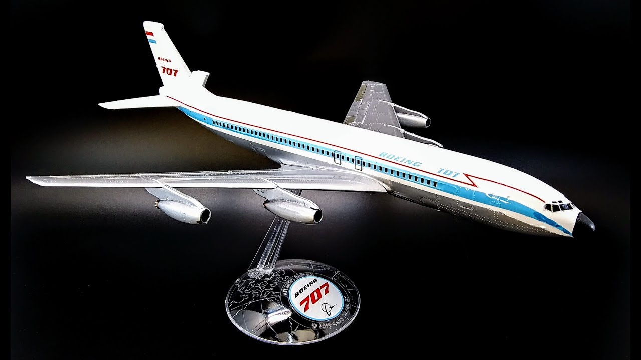 Boeing 707-120 1/139 Airliner Scale Model Kit Build How To Paint Decals Pledge Future Floor Polish