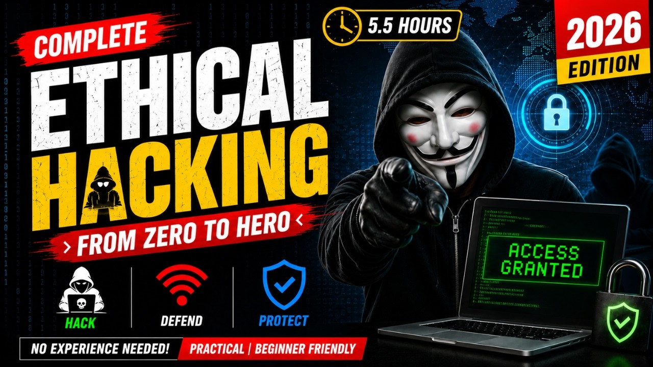 Ethical Hacking Full Course Beginner To Pro - Latest 2026 Edition