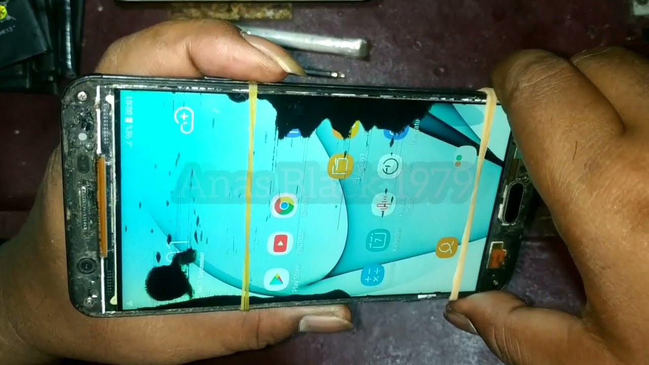 #Samsung Galaxy J7 Prime,LCD Tompelan parah,apakah bisa#Hilang/Berkurang #TOMPELAN NYA