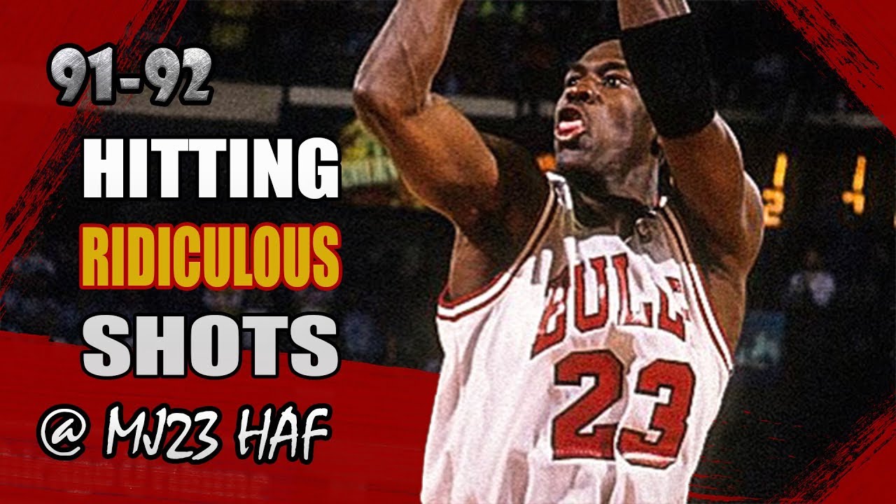 Michael Jordan Highlights vs Jazz (1992.01.10) - 37pts, Hitting RIDICULOUS SHOTS!