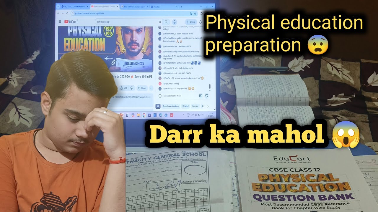 physical education exam preparation 😱 only 1 day left full tension 😨 