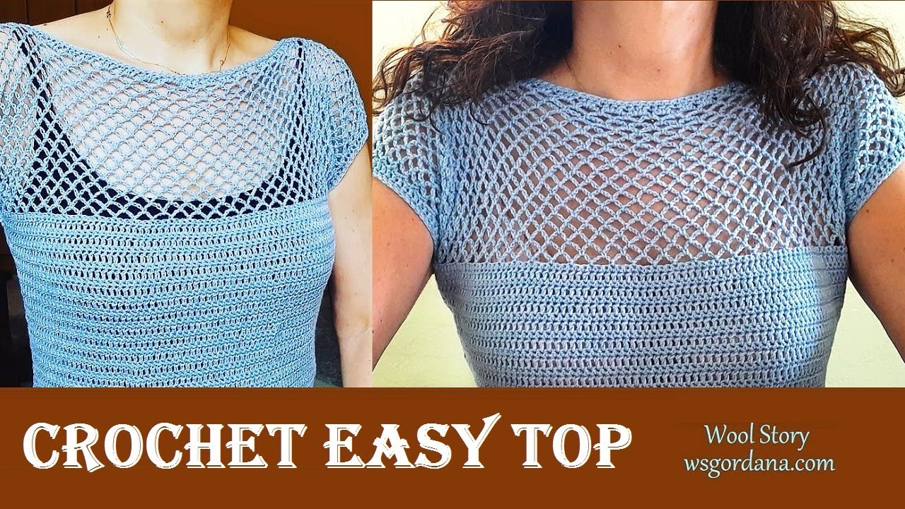 👌SIMPLE CROCHET💕 SUMMER BLOUSE TUTORIAL ✨ Heklana bluza