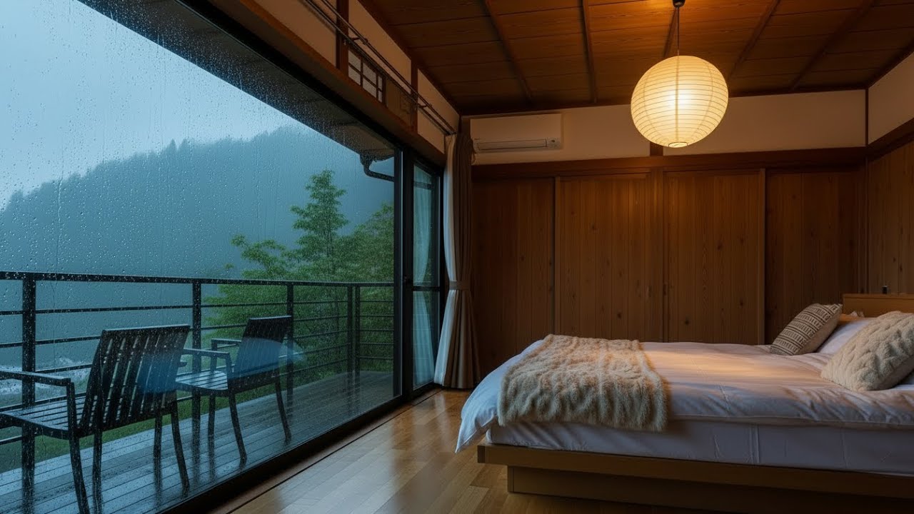 Deep Sleep in Heavy Rain & Soft Piano | Instant Calm, Anxiety Relief & Night Healing