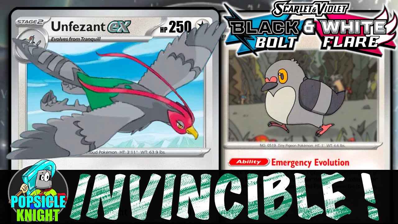 UNFEZANT : Become Invincible! Instantly Evolve to Stage 2! PTCGL Gameplay (BLACK BOLT & WHITE FLARE)
