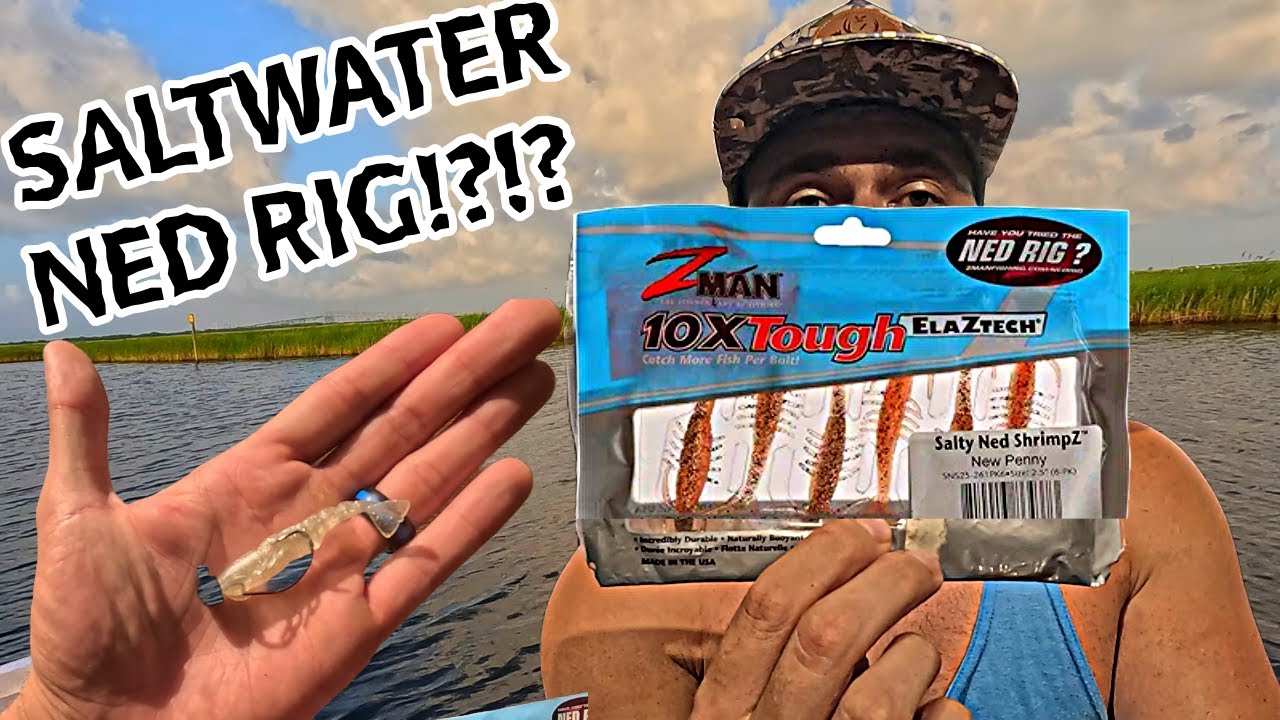 NED RIG for SALTWATER?? Z-Man Salty NED Shrimp Review