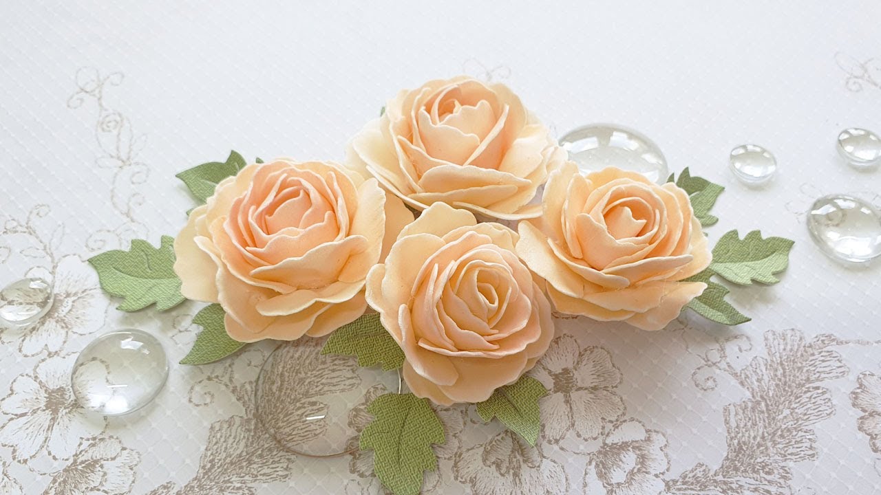 Róże z foamiranu. Foamiran roses. TUTORIAL
