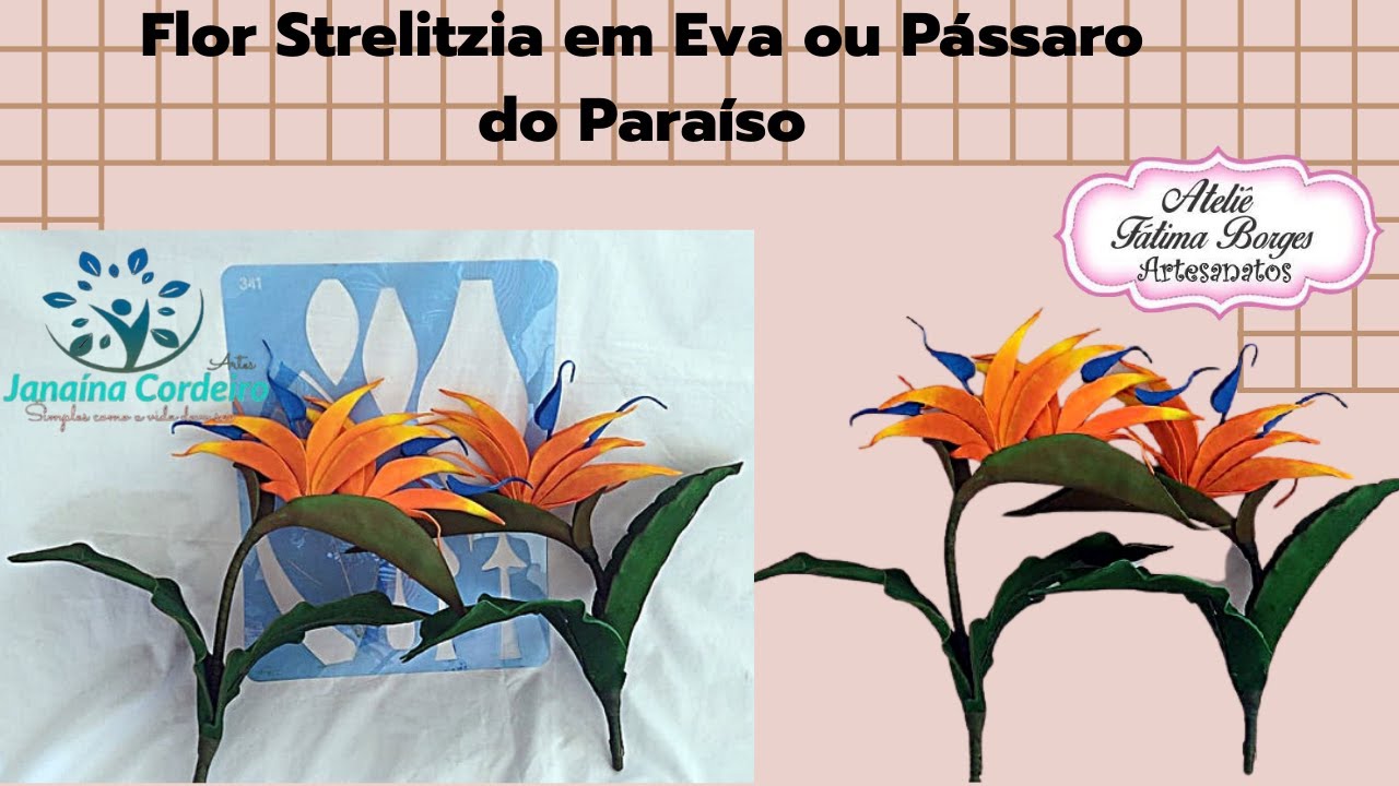 Flor Strelitzia ou Ave do Paraíso em Eva