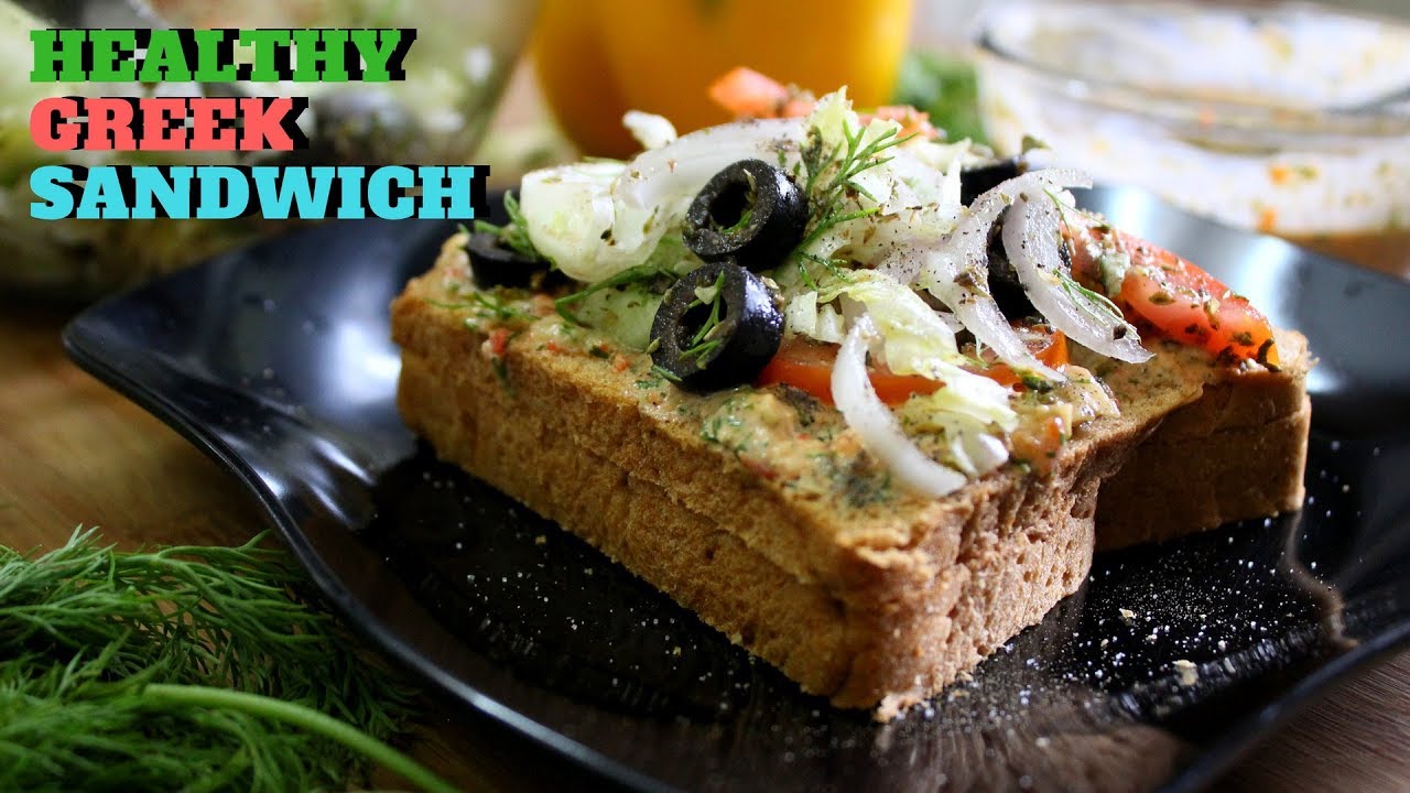 Healthy Greek Sandwich Recipe for weight loss | Low Calorie Breakfast Idea