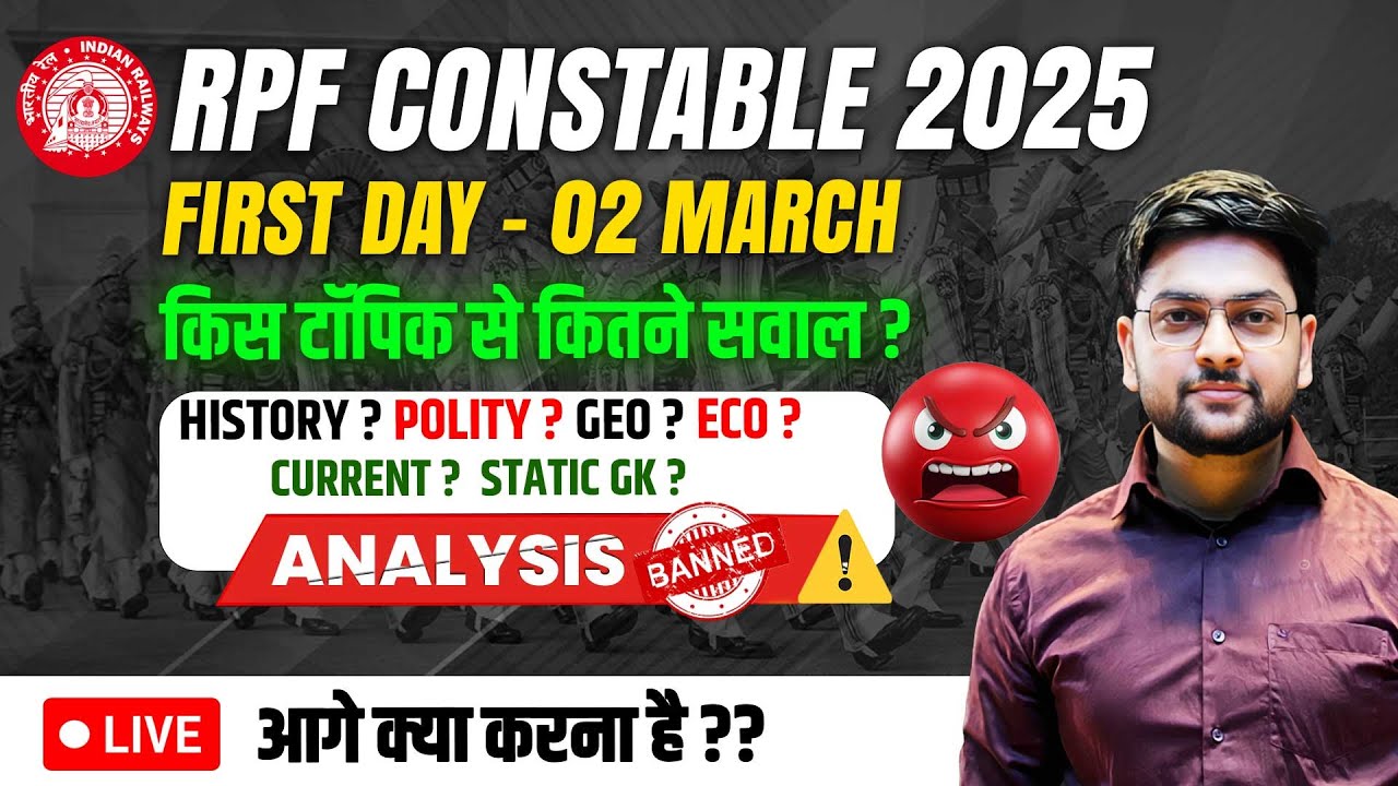 RPF Constable Exam Analysis | RPF Constable 2024 BEST Topics Review