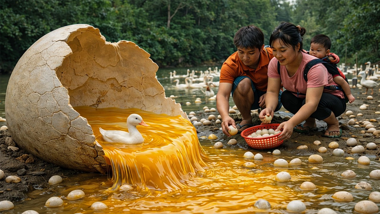We Found Hundreds of Duck Eggs by the River… Is This Real Life? | by @chuctonbinh