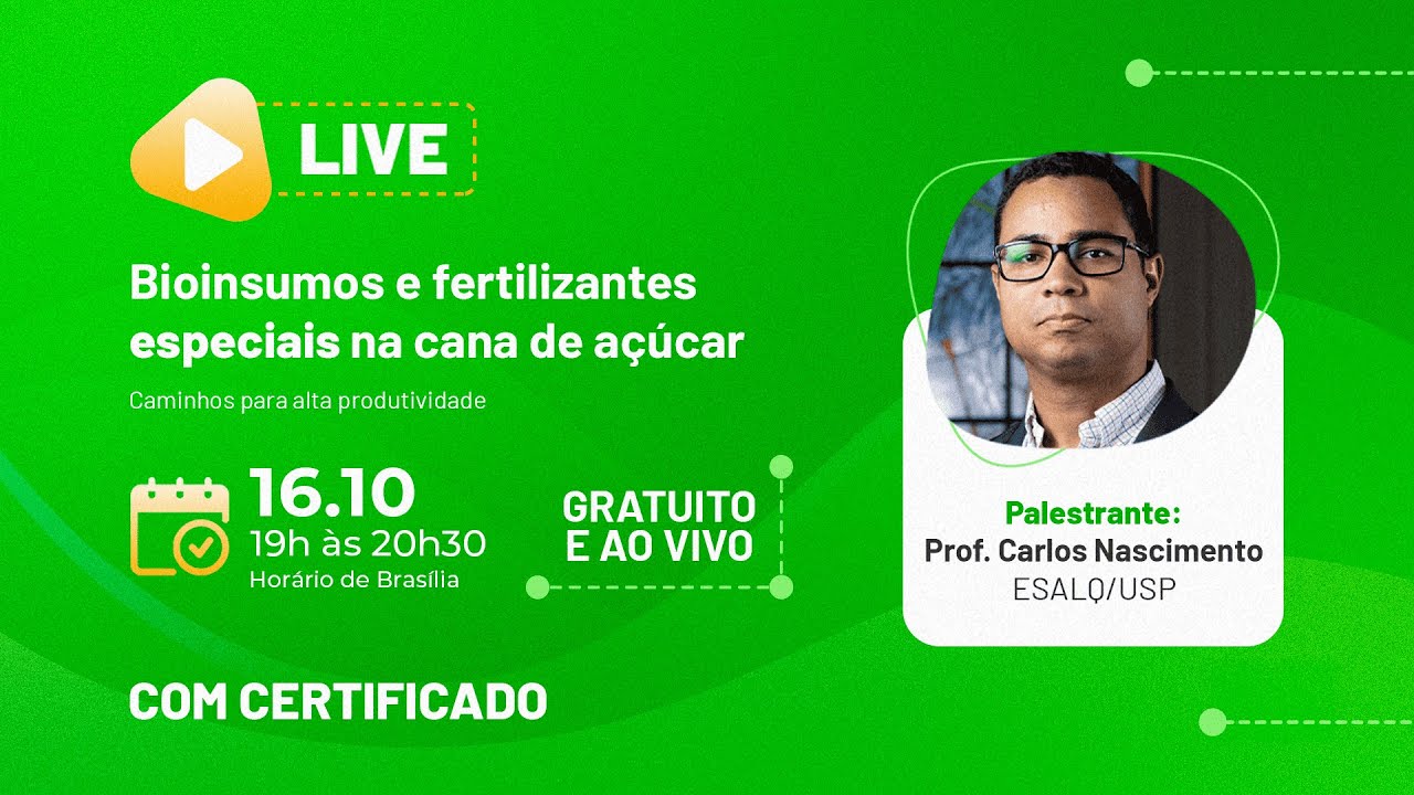 Bioinsumos e fertilizantes especiais na cana: caminhos para alta produtividade | Live SolloAgro