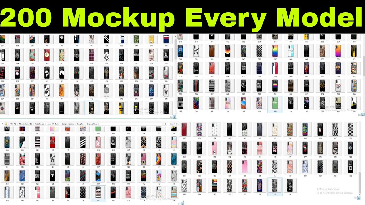 Mobile Cover Mockup 200 Design Every Model with Mockup.