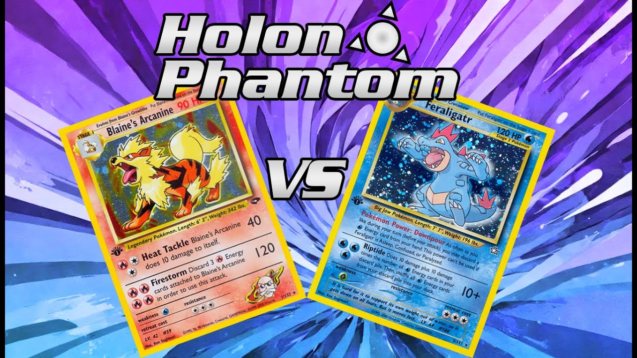 Retro Team Rocket - Legendary Collection Pokemon TCG Battle! Blaine's Arcanine Vs Feraligatr!
