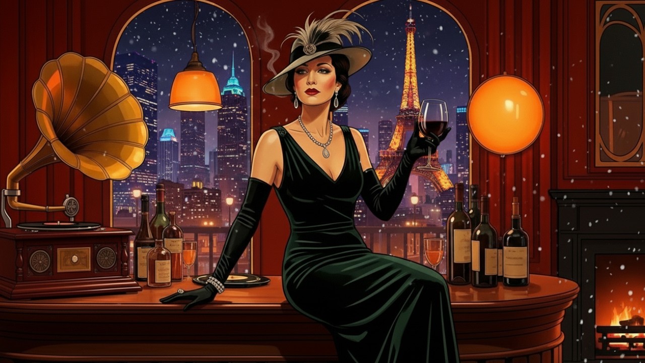 1940's Nostalgic Vintage Jazz Night 🌙 Old Jazz Lounge Music | Cozy Winter Jazz Bar Playlist