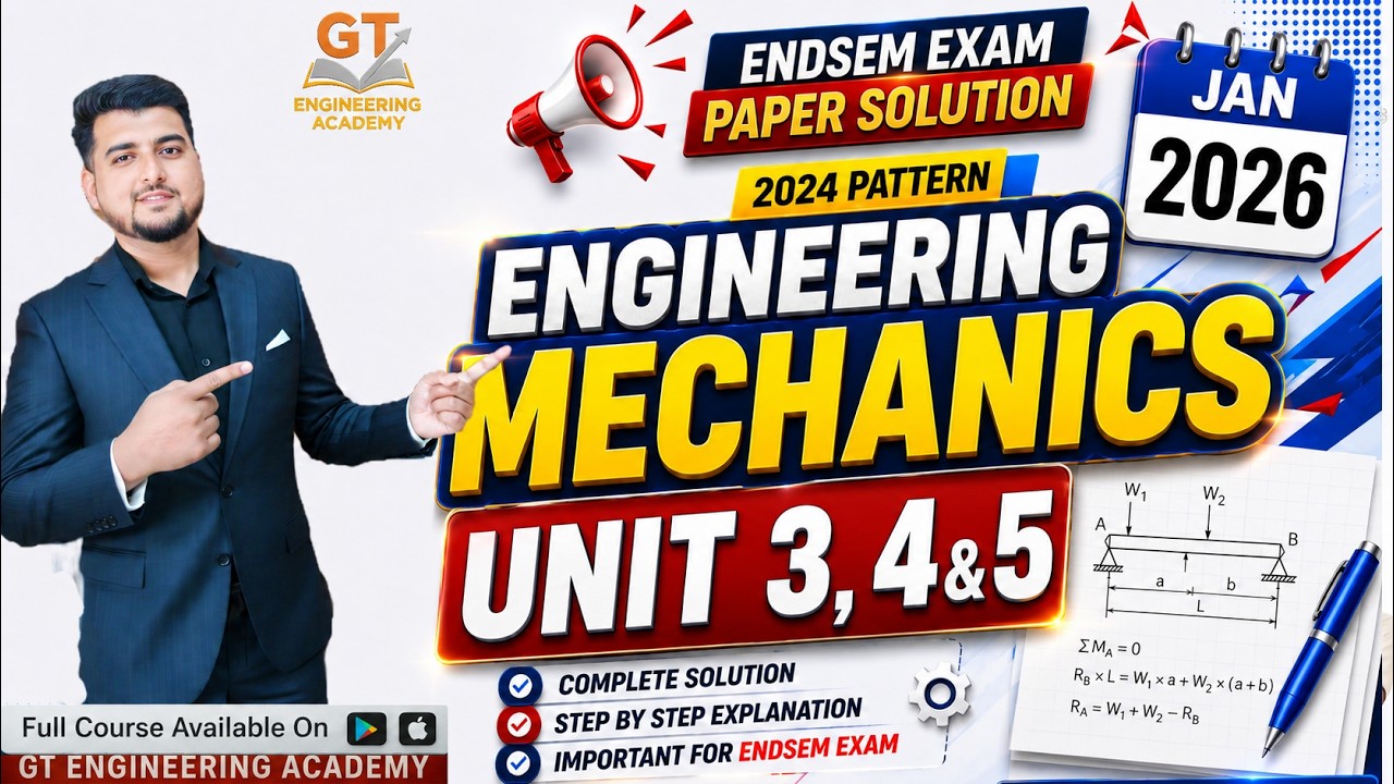 ENGINEERING MATHEMATICS 3 SOLVED PAPER JAN 2026 | Unit 3, 4, & 5 | PYQ SOLUTIONS | 2024 PATTERN